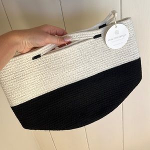 Mia Mélange Black & White Handbag